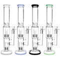 Pulsar 16.5” Double Stereo Matrix Perc Bong – Colors Vary