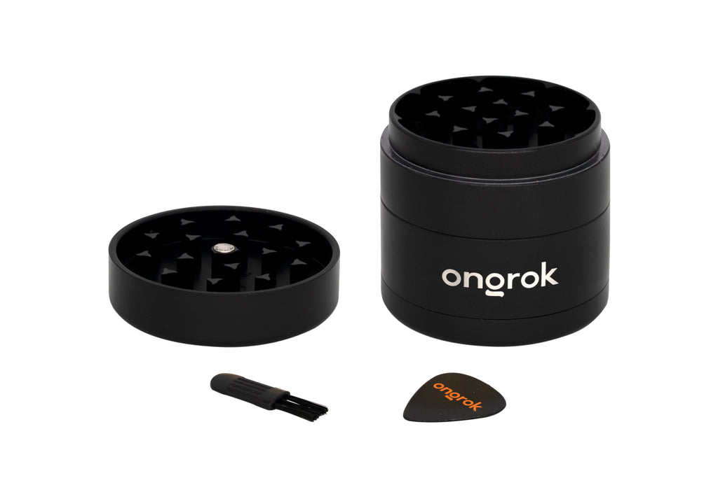 New Size! Mini 4 Piece EZ Grinder (55mm) ONGROK Black