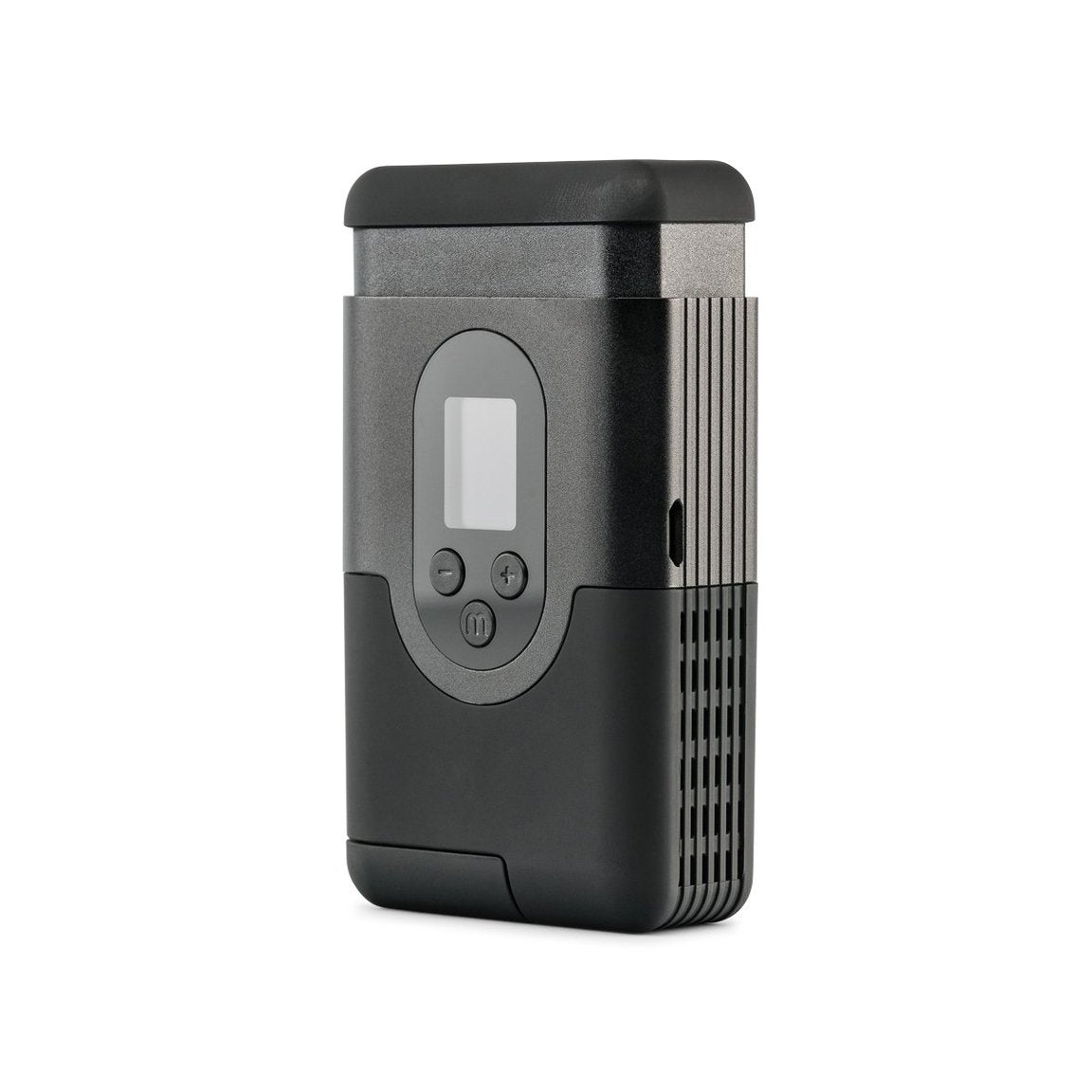 an electronic device is shown on a white background