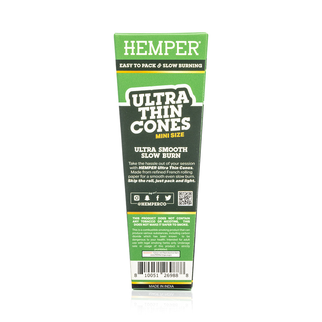 Ultra Thin Pre-Rolled Cones French Unbleached Paper - 10 Pack - Mini Size