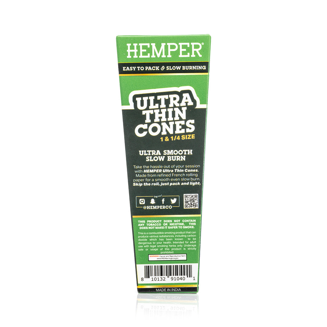 Ultra Thin Pre-Rolled Cones French Unbleached Paper - 6 Pack - 1 1/4 Size